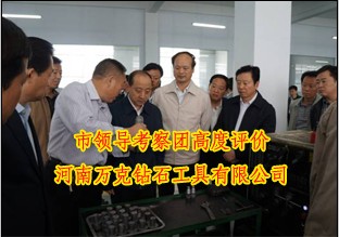 市領(lǐng)導(dǎo)考察團(tuán)高度評價河南萬克鉆石工具公司