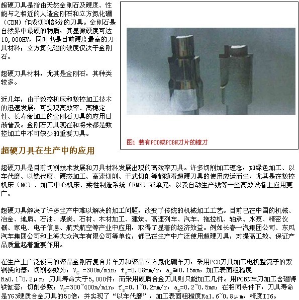 中國使用超硬刀具之現(xiàn)狀