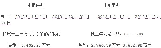 四方達：2013年度業(yè)績預告 