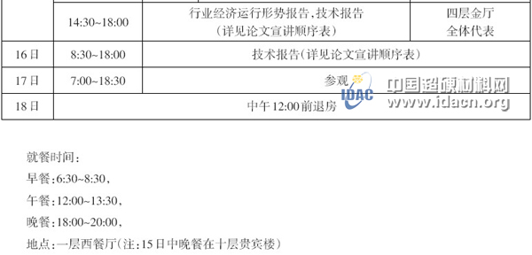 超協(xié)太原會議日程安排及論文宣講順序表