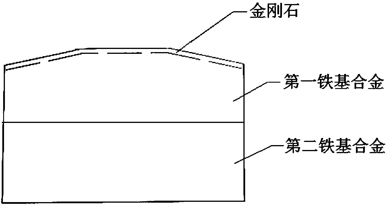 金剛石雙鐵基合金復(fù)合材料鑄件及其制備方法