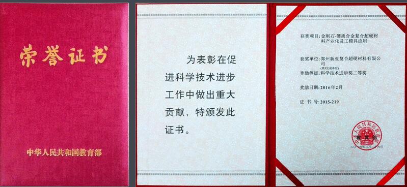 新亞公司榮獲教育部科學(xué)技術(shù)進(jìn)步獎(jiǎng)二等獎(jiǎng)