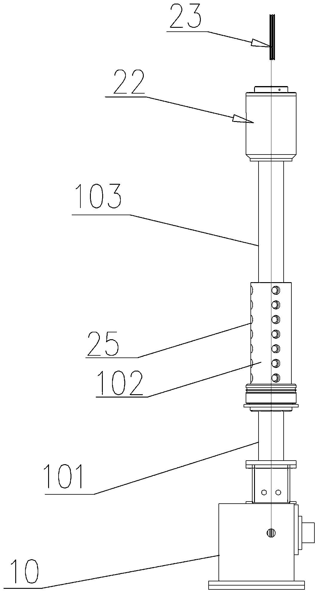 一種單線生產金剛石切割線設備用立式懸浮上砂裝置 