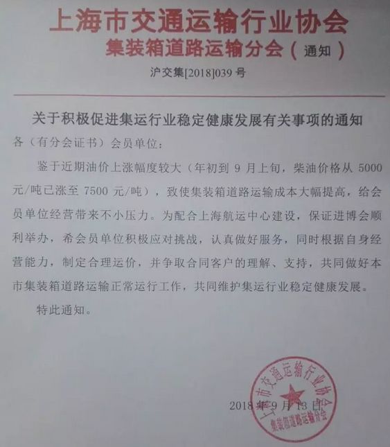 時隔五年油價再次進入8元時代！各大物流公司運費上調(diào)10%！