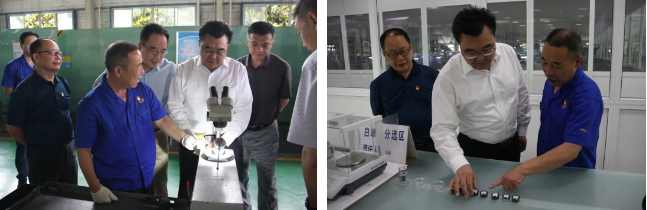 兵器集團(tuán)黨組成員、總會(huì)計(jì)師張華到中南鉆石公司調(diào)研