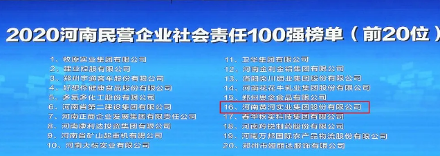 喜訊！黃河集團八年蟬聯河南民營企業(yè)100強