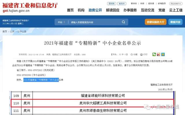 華大超硬：榮獲2021年福建省專精特新企業(yè)
