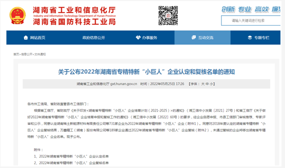 2022年湖南省專精特新“小巨人”企業(yè)認(rèn)定和復(fù)核名單公布 富櫳新材、長沙石立及方圓磨料磨具榜上有名