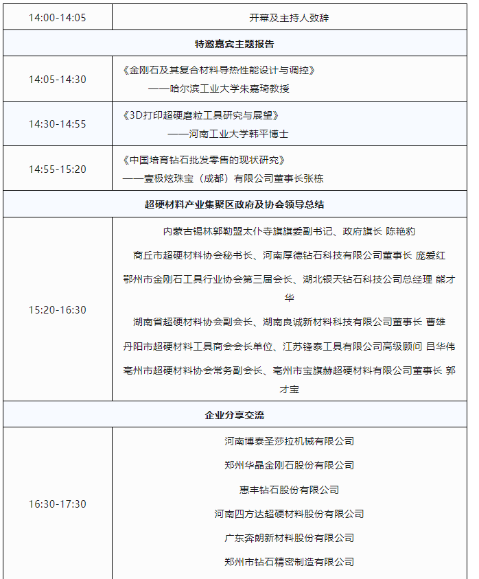 議程公布！2023超硬材料行業(yè)線上年會(huì)暨產(chǎn)業(yè)研討會(huì)