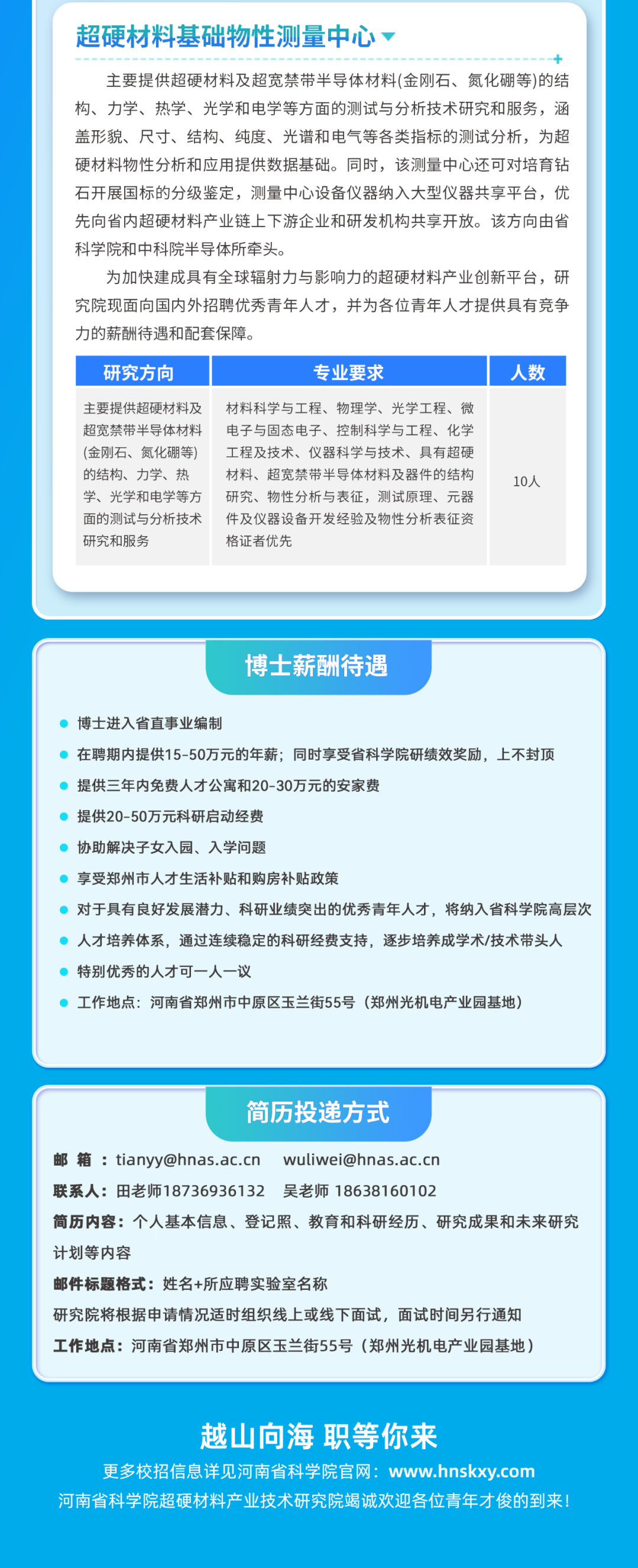 河南省超硬材料技術(shù)研究院招聘50人，年薪15-50W！