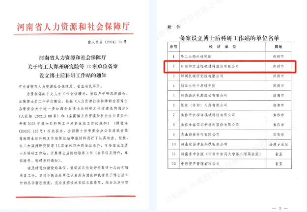 喜訊！四方達成功獲批設立國家級博士后科研工作站