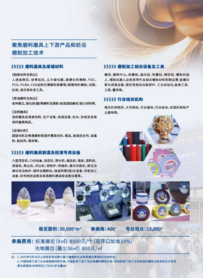 第七屆中國（鄭州）國際磨料磨具磨削展覽會將于2025年9月20-22日在鄭州舉辦