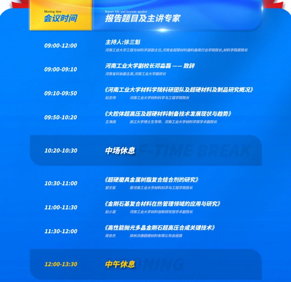 最新議程公布！河南工業(yè)大學(xué)超硬材料產(chǎn)業(yè)發(fā)展論壇即將召開(kāi)